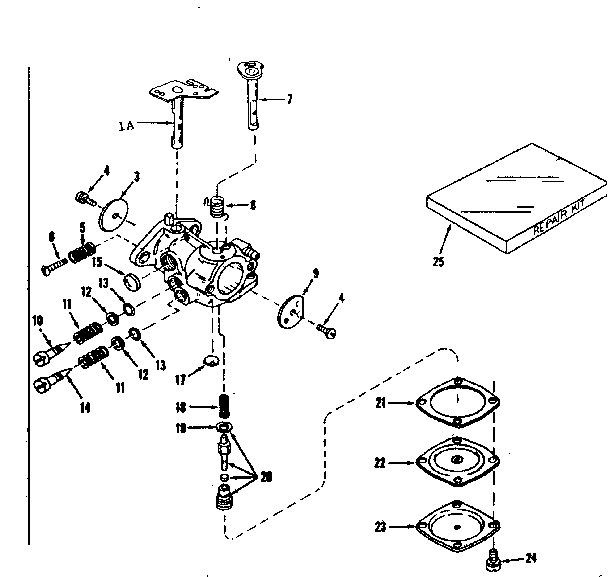 Carburetor No. 630875 (power Products) Diagram and Parts List for 143123031  Craftsman Engine