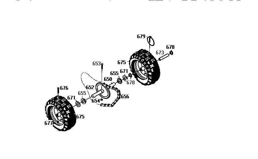Wheel Assembly Diagram and Parts List for 536886623  Craftsman Snow Blower