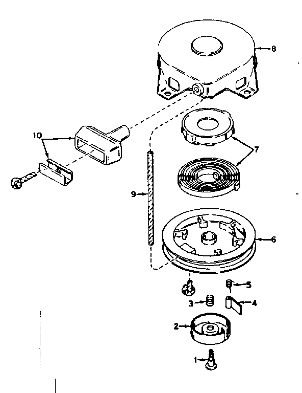 Rewind Starter No. 590420 Diagram and Parts List for 143571022  Craftsman Engine