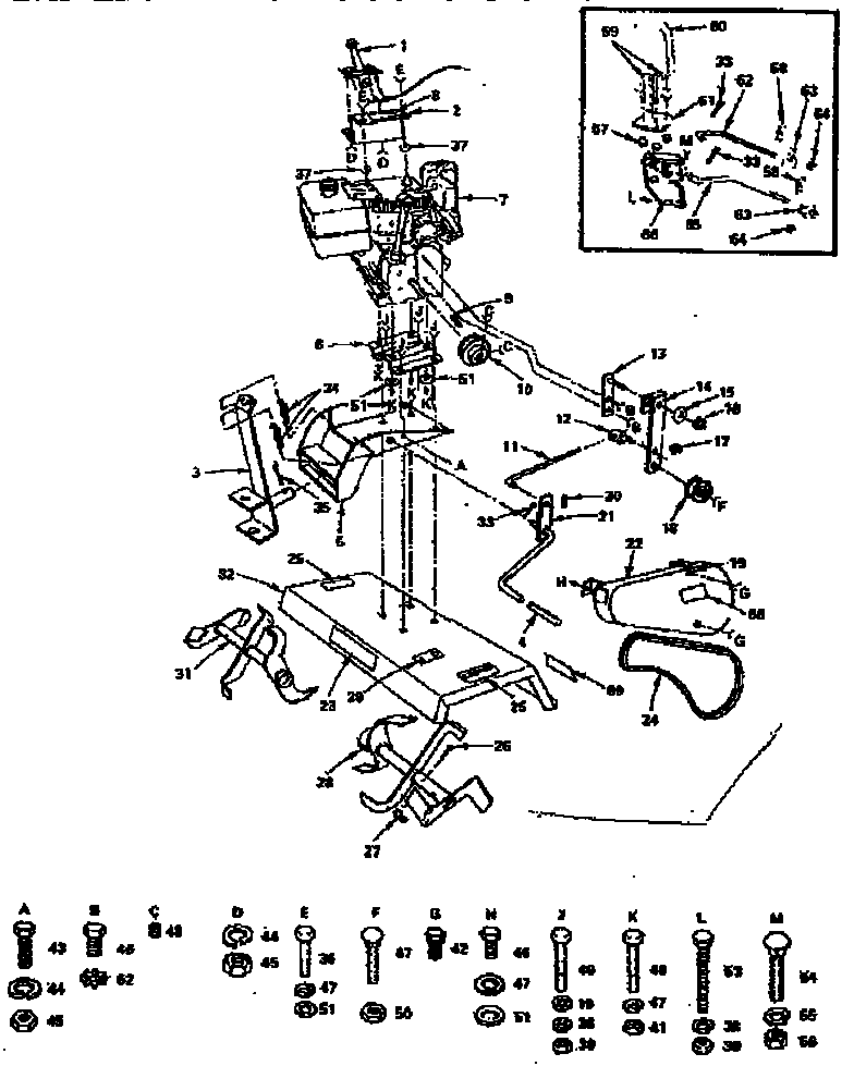 Engine And Tines Diagram and Parts List for 917252492  Craftsman Tiller
