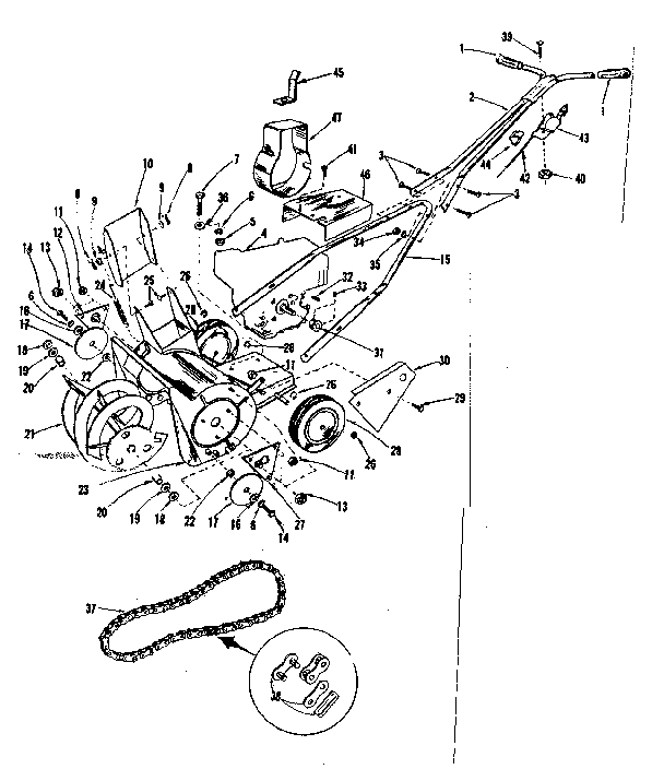 Replacement Parts Diagram and Parts List for 91781901  Craftsman Snow Blower