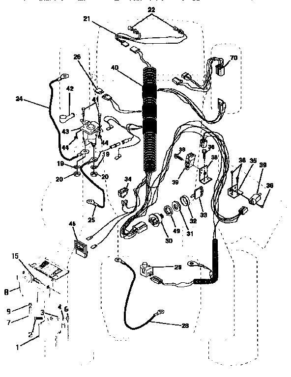 Electrical Diagram and Parts List for 917252512  Craftsman Lawn Tractor