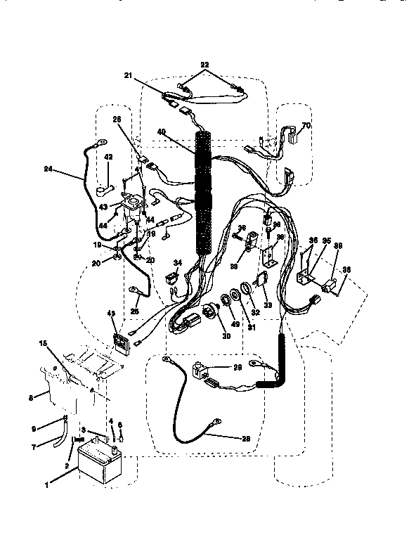 Electrical Diagram and Parts List for 917256410  Craftsman Lawn Tractor