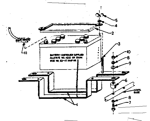 Mounting Base Diagram and Parts List for 580320920  Craftsman Engine