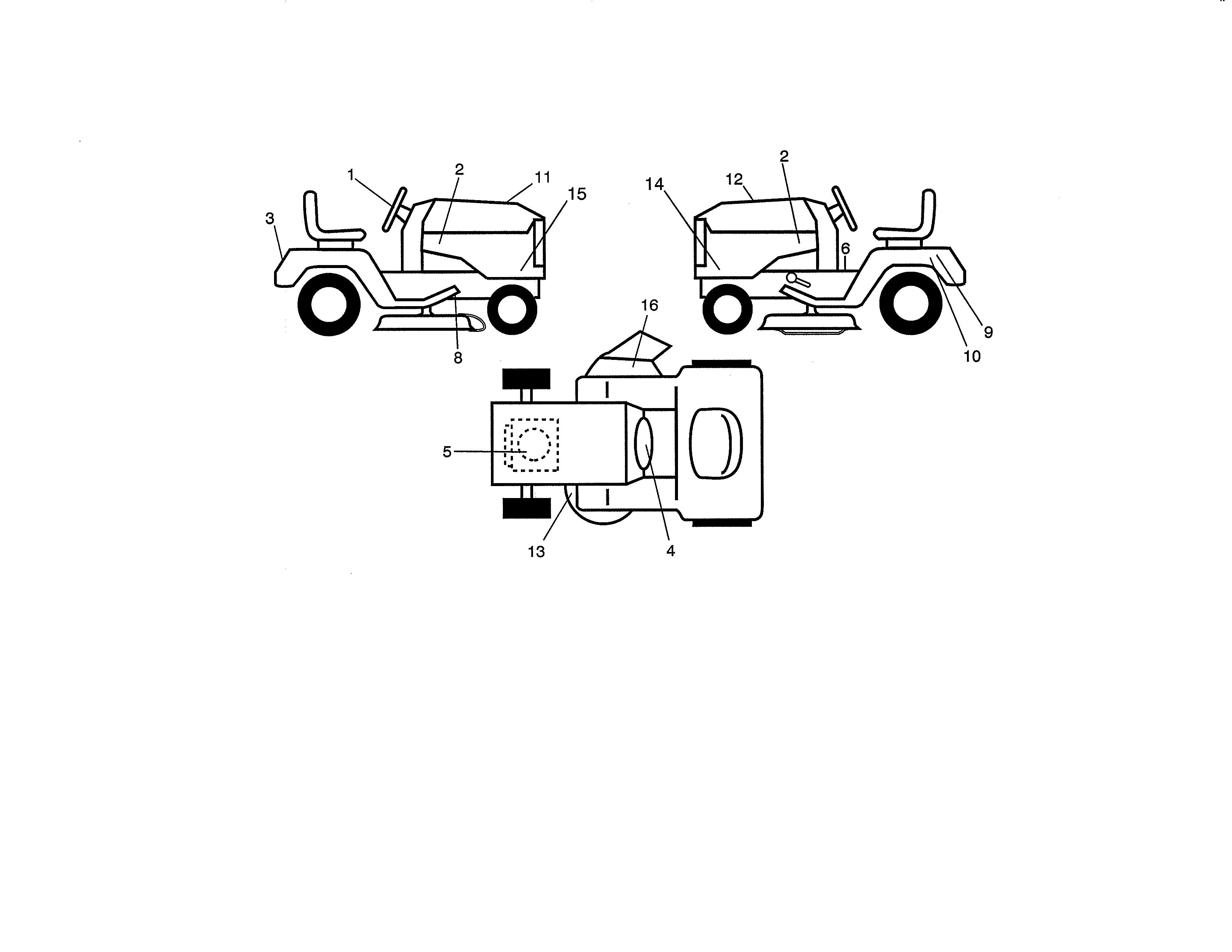 Decals Diagram and Parts List for 917255840  Craftsman Lawn Tractor
