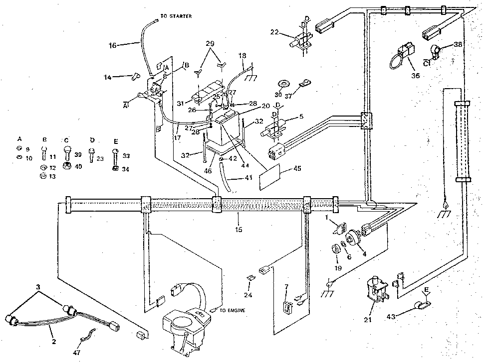 Electrical Diagram and Parts List for 917259730  Craftsman Lawn Tractor