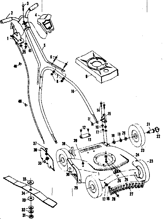 Replacement Parts Diagram and Parts List for 13191312  Craftsman Lawn Mower