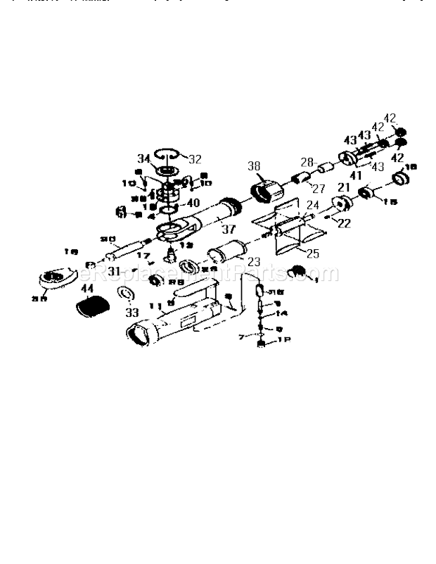 Unit Parts Diagram and Parts List for 875187960  Craftsman Wrench