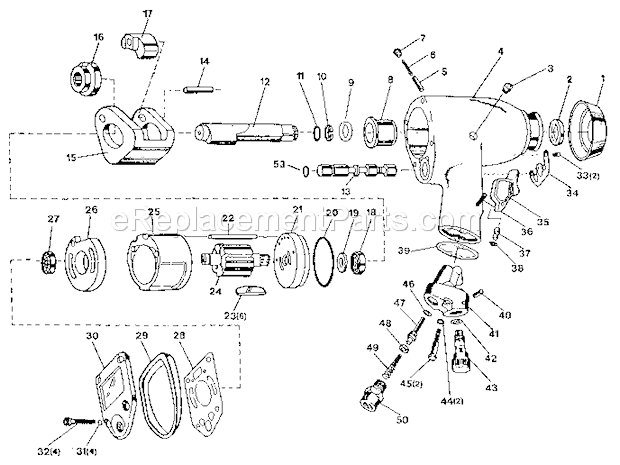 Unit Parts Diagram and Parts List for 87518846  Craftsman Wrench