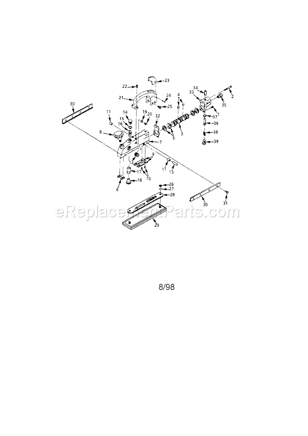 Compact Straight Line San... Diagram and Parts List for 875188560  Craftsman Sander Polisher