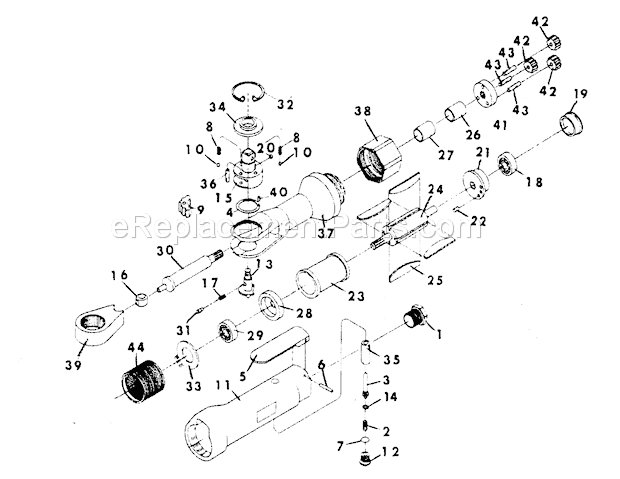 Ratchet Wrench Assy Diagram and Parts List for 875191172  Craftsman Wrench