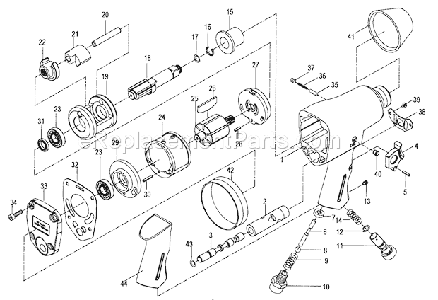Wrench Diagram and Parts List for 875191183  Craftsman Wrench
