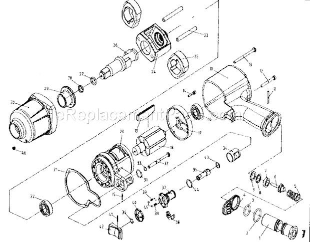 Wrench Diagram and Parts List for 875198650  Craftsman Wrench