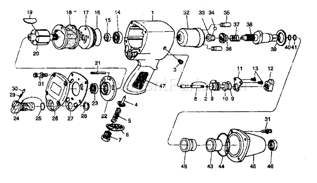Cabinet Parts Diagram and Parts List for 875199101  Craftsman Wrench