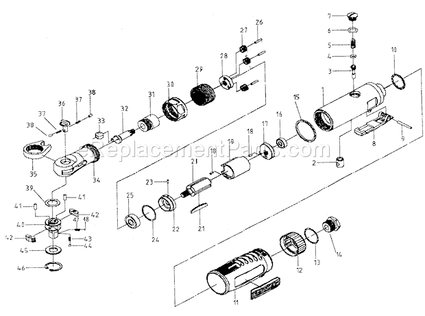 Ratchet Wrench Diagram and Parts List for 875199300  Craftsman Wrench