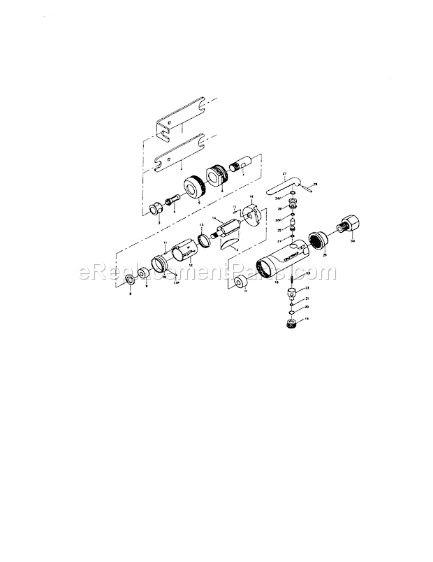Grinder Diagram and Parts List for 875199780  Craftsman Angle Grinder