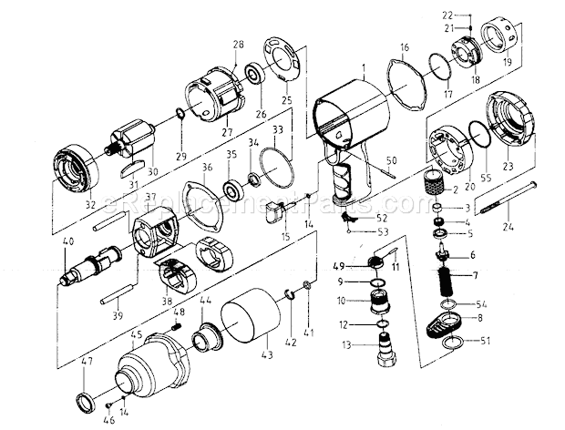 Wrench Diagram and Parts List for 875199840  Craftsman Wrench