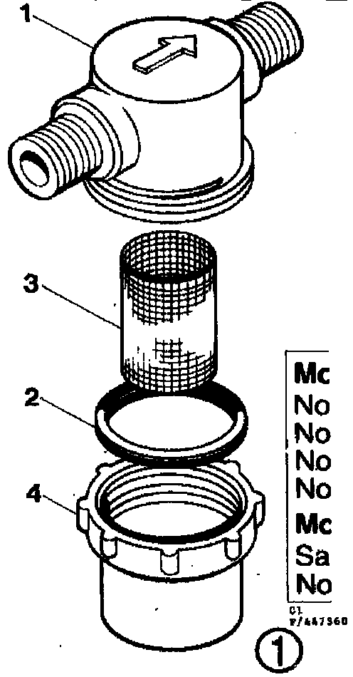 Cap Diagram and Parts List for 471447360  Craftsman Pressure Washer