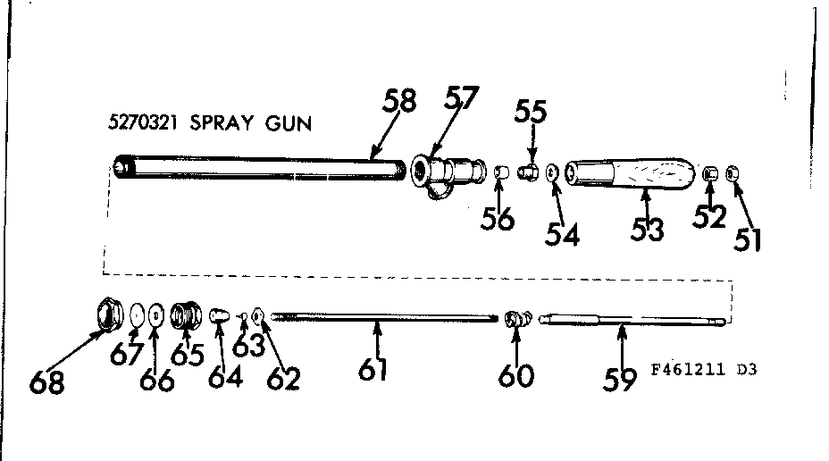 Spray Gun Diagram and Parts List for 471461211  Craftsman Pressure Washer
