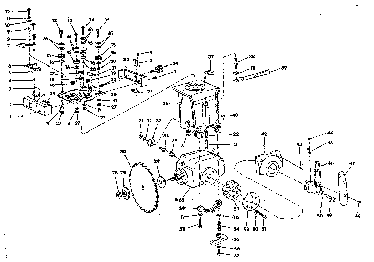 Yoke Assembly Diagram and Parts List for 11319707-0  Craftsman Saw