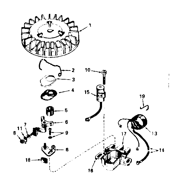 Magneto No. 610794a Diagram and Parts List for 200203112  Craftsman Engine