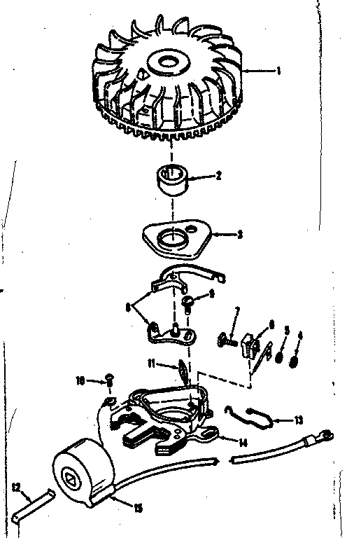 Magneto (tecumseh No. 5000) Diagram and Parts List for 143103051  Craftsman Engine