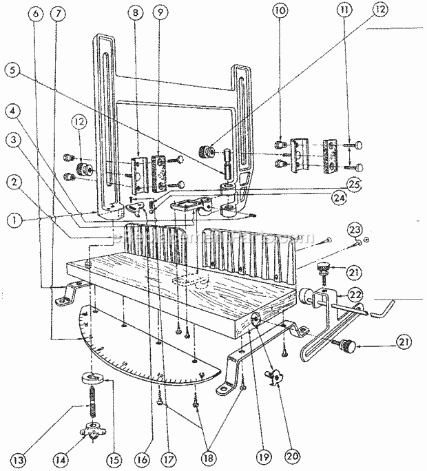 Unit Parts Diagram and Parts List for 88136326  Craftsman Miter Saw