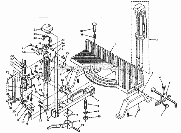 Unit Parts Diagram and Parts List for 88136504  Craftsman Miter Saw