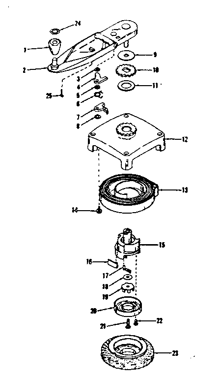 No-pull Starter No. 590361 Diagram and Parts List for 143122261  Craftsman Engine