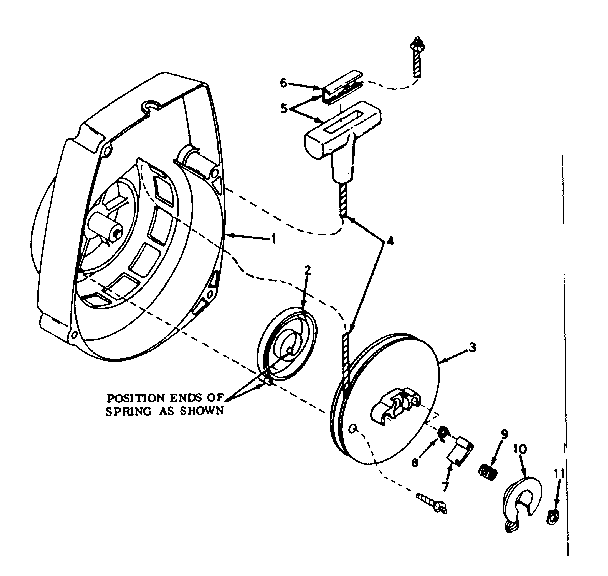 Shroud & Rewind Starte No. 590468 Diagram and Parts List for 917351160  Craftsman Chainsaw
