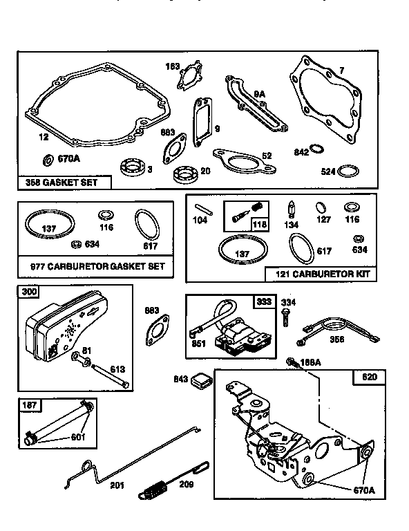 Engine 128802-1519-23 (71/500) Diagram and Parts List for 500128802-1519-23  Craftsman Engine
