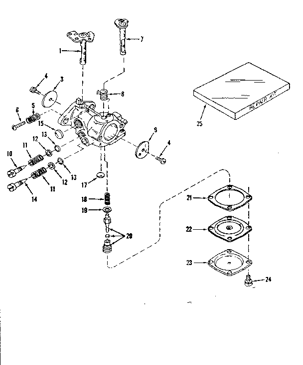 Carburetor No.30119 (power Products #0234-14) Diagram and Parts List for 143106010  Craftsman Engine