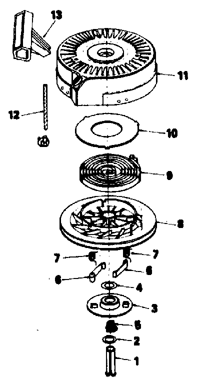 Rewind Starter Diagram and Parts List for 143384442  Craftsman Engine