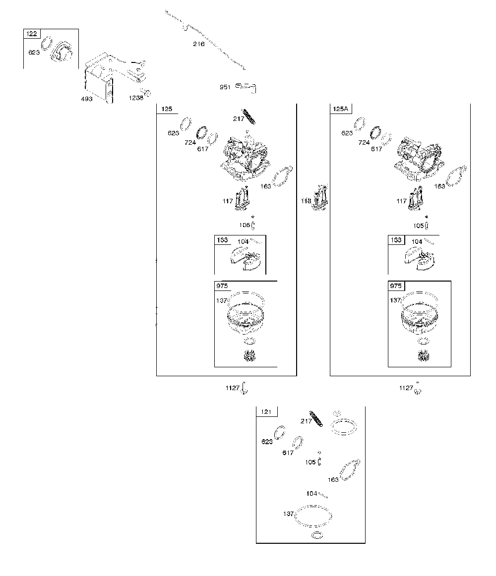 Carburetor Diagram and Parts List for CMXGWAS021025  Craftsman Pressure Washer