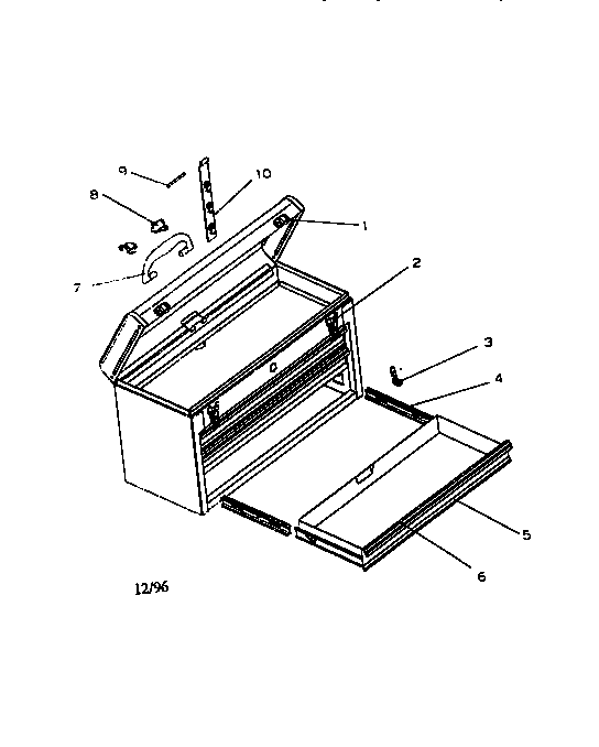 Unit Parts Diagram and Parts List for 706651001  Craftsman Tool Stand & Cart