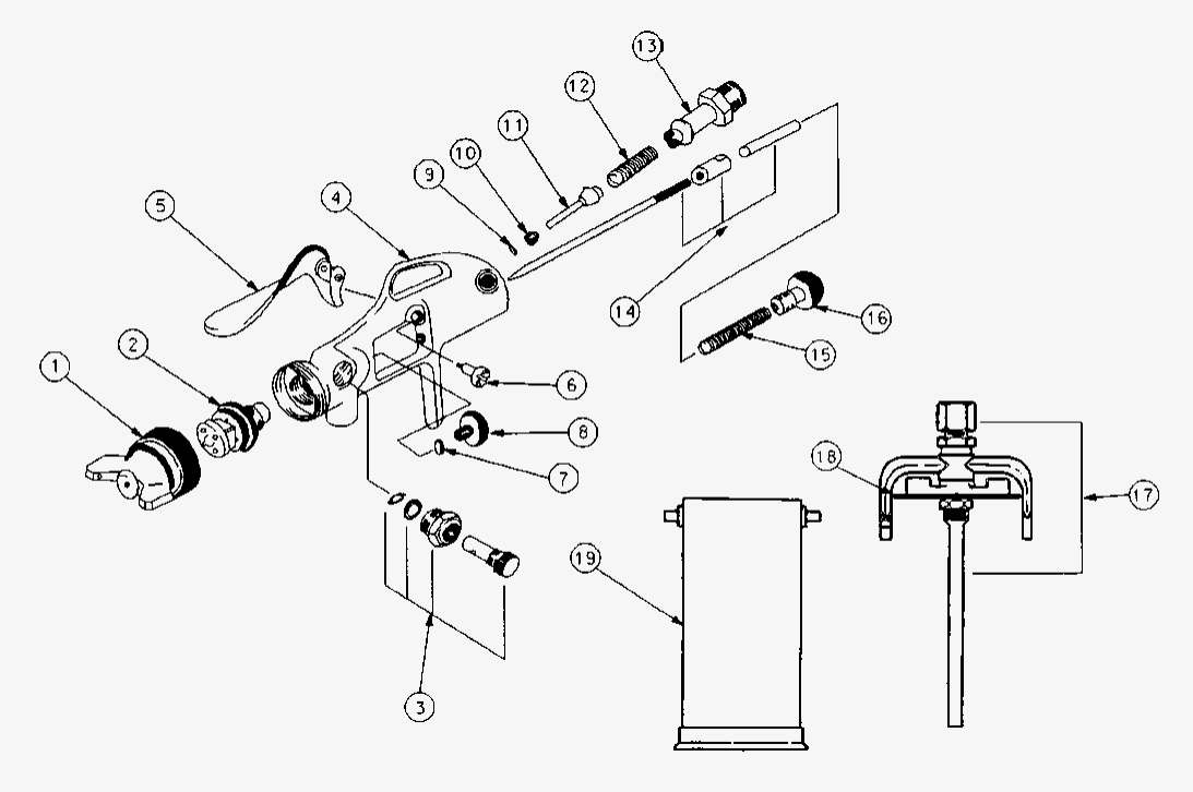 Default Diagram and Parts List for 919-15002 Type 0 Craftsman Sprayer
