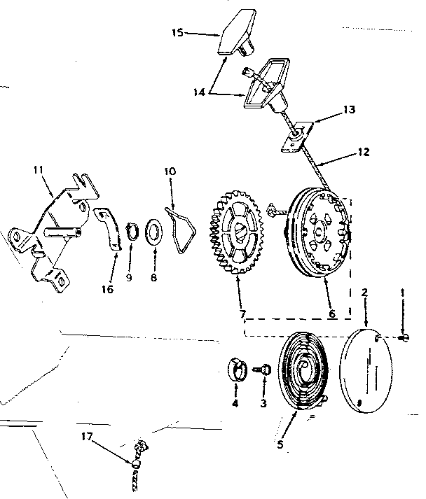 Side Mount Rewind Starter Diagram and Parts List for 143187052  Craftsman Engine