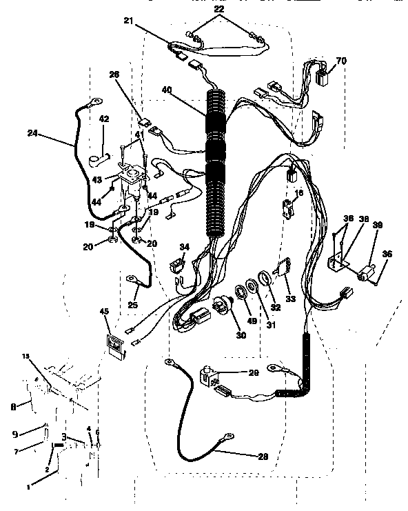Electrical Diagram and Parts List for 917256511  Craftsman Lawn Tractor