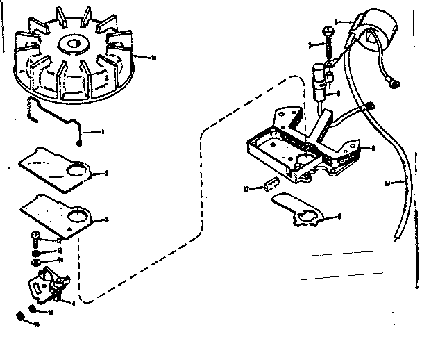 Magneto Diagram and Parts List for 91761407  Craftsman Chainsaw