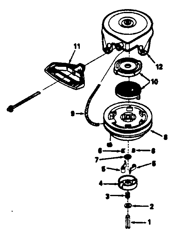 Rewind Starter No. 590630 Diagram and Parts List for 143796072  Craftsman Engine
