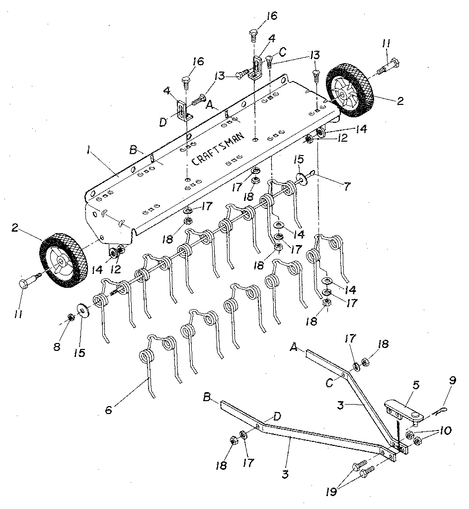 Replacement Parts Diagram and Parts List for 486243130  Craftsman Lawn Tractor