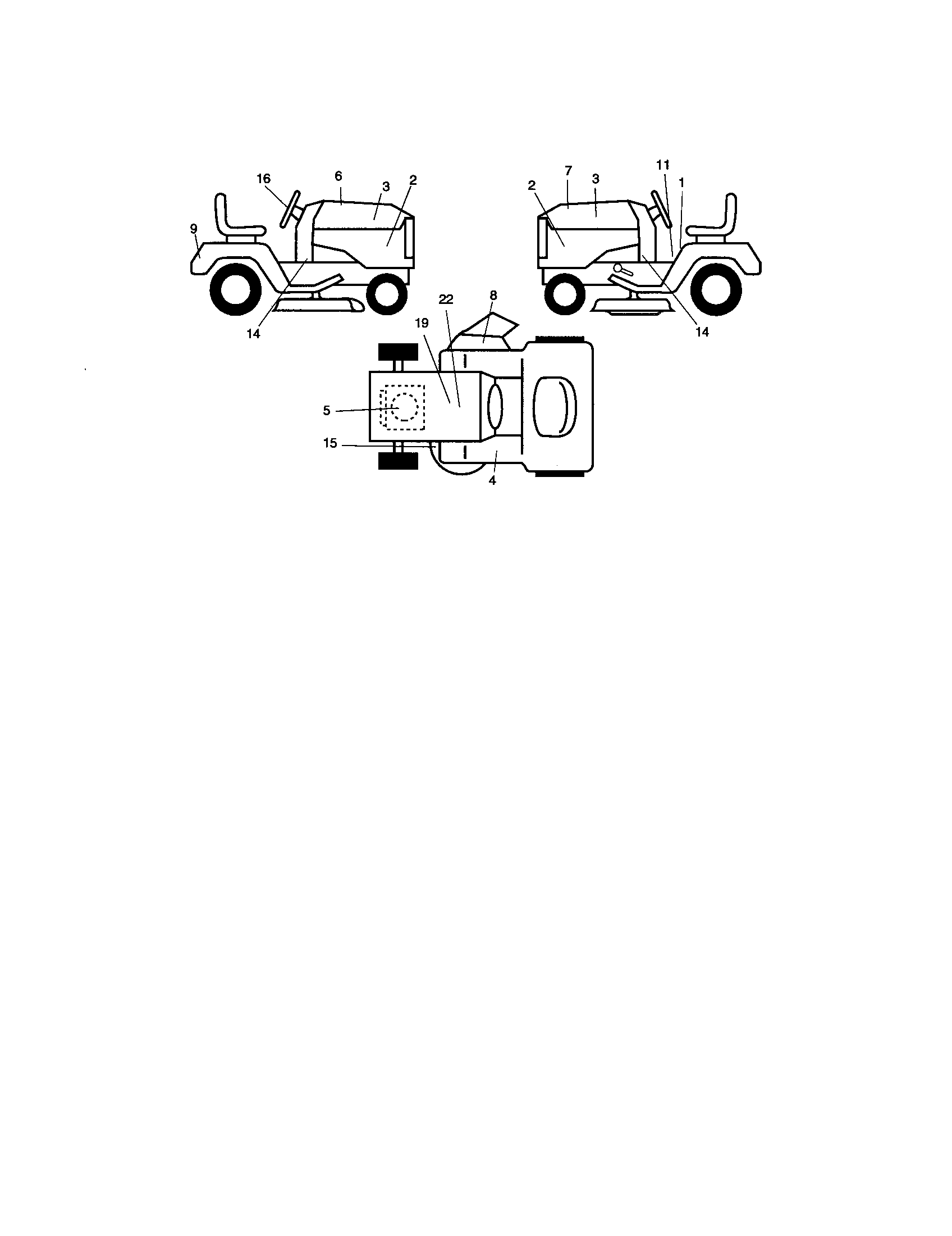 Decals Diagram and Parts List for 917275821  Craftsman Lawn Tractor