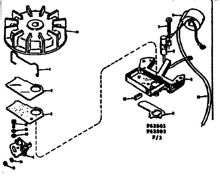 Magneto Diagram and Parts List for 91762801  Craftsman Chainsaw