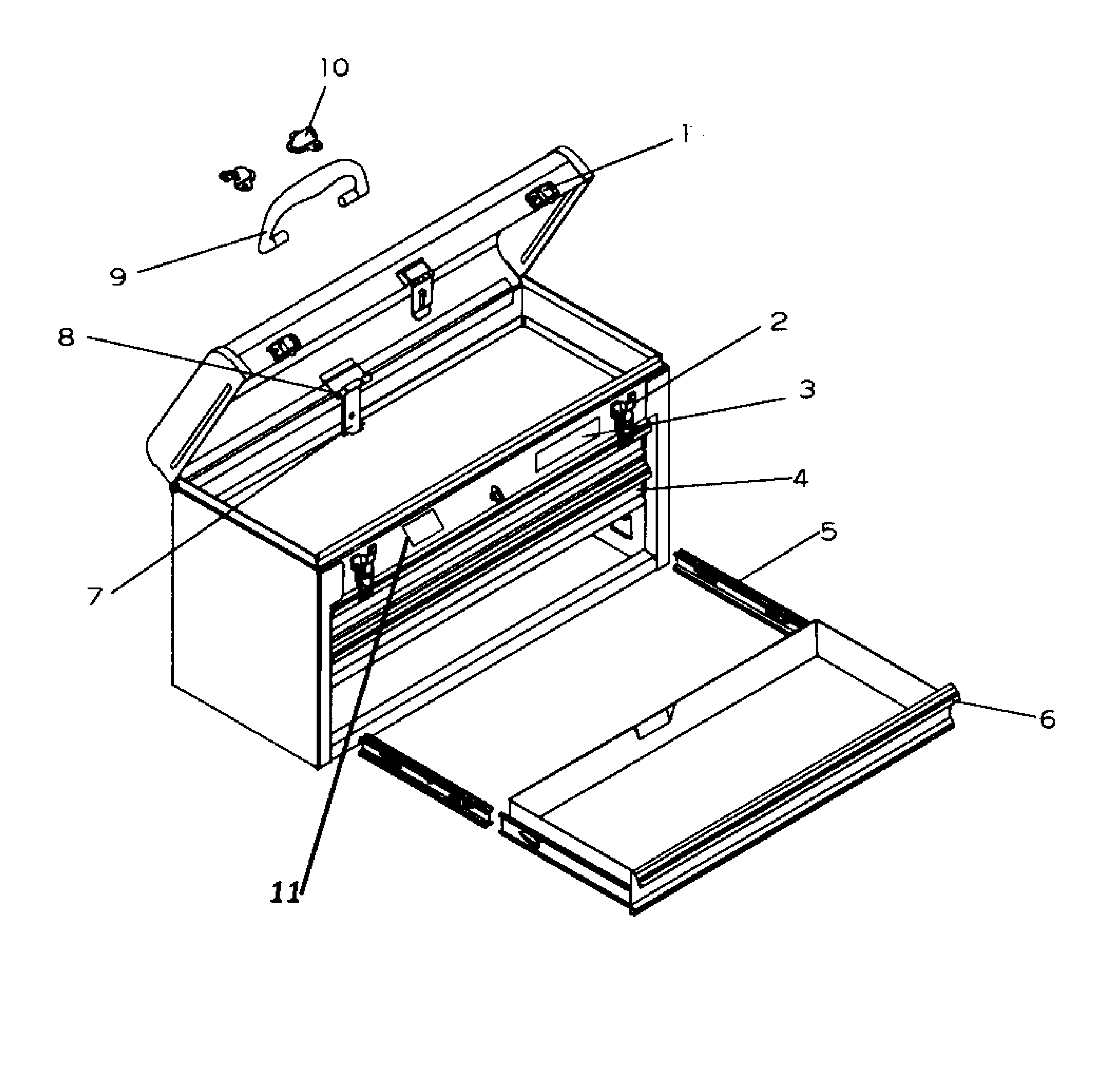 Portable Chest Diagram and Parts List for 706653355  Craftsman Tool Stand & Cart