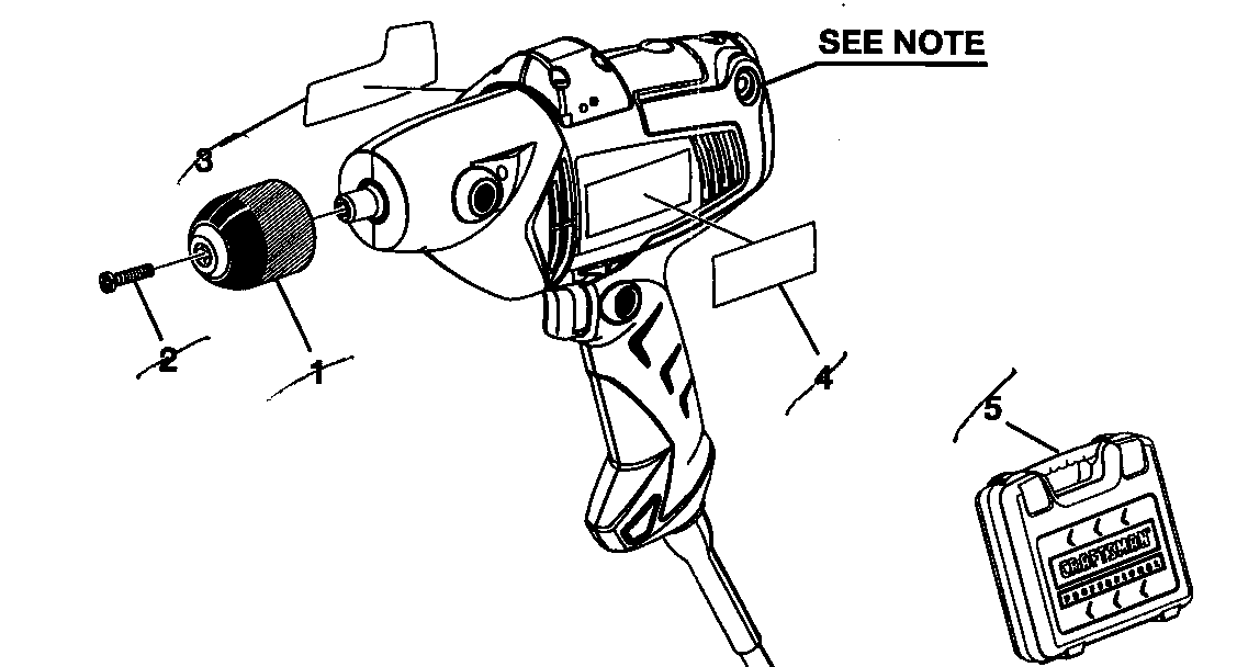 Drill Diagram and Parts List for 315262521  Craftsman Boring Machine