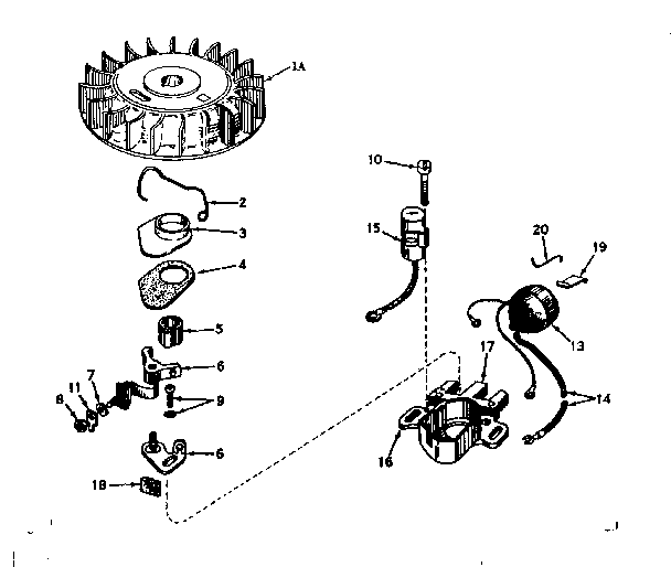 Magneto No. 610690a Diagram and Parts List for 143171212  Craftsman Engine