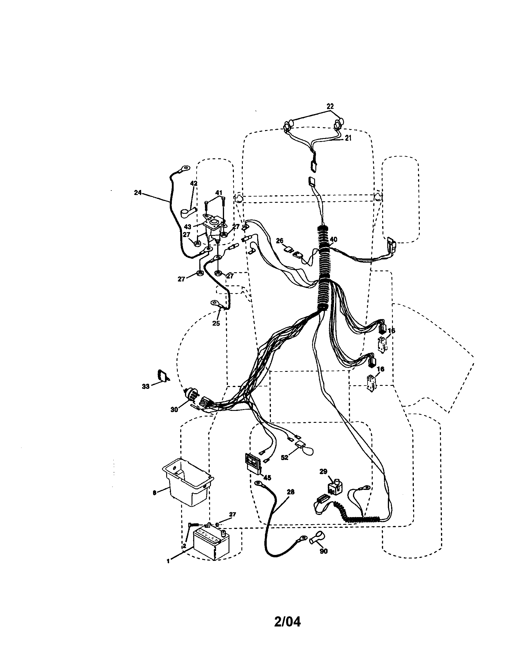 Electrical Diagram and Parts List for 917272671  Craftsman Lawn Tractor