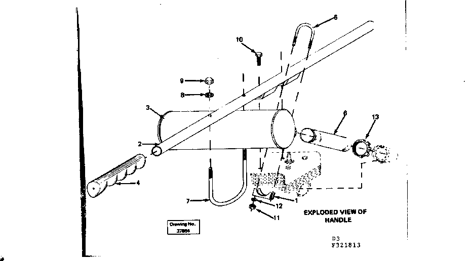 Handle Diagram and Parts List for 580321813  Craftsman Engine