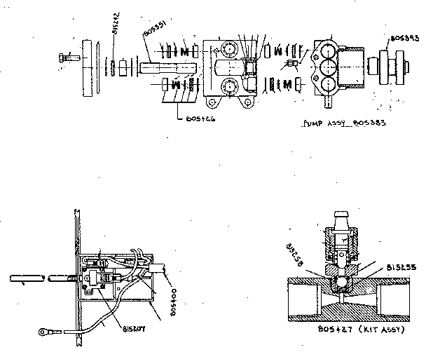 Pump Assembly Diagram and Parts List for 800083  Craftsman Pressure Washer