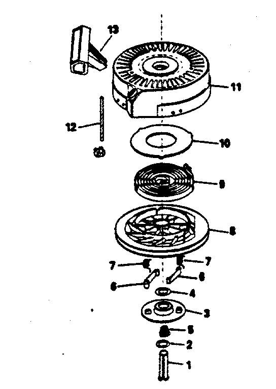 Rewind Starter No. 590621 Diagram and Parts List for 143374282  Craftsman Engine